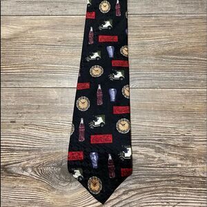 Mens Neck Tie Coke Coca Cola USA Classic Necktie Cars & Clocks Collectible Soda